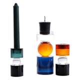 Set Đế Nến Pha Lê Đa Sắc Hừng Đông Cristalleries Amber Dawn - CẬU HAI HOME DECOR