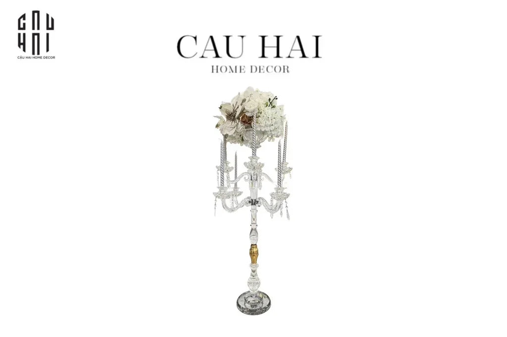 Set Đế Nến Và Hoa Lụa Alexander 120.-Hoa Lụa-CẬU HAI HOME DECOR