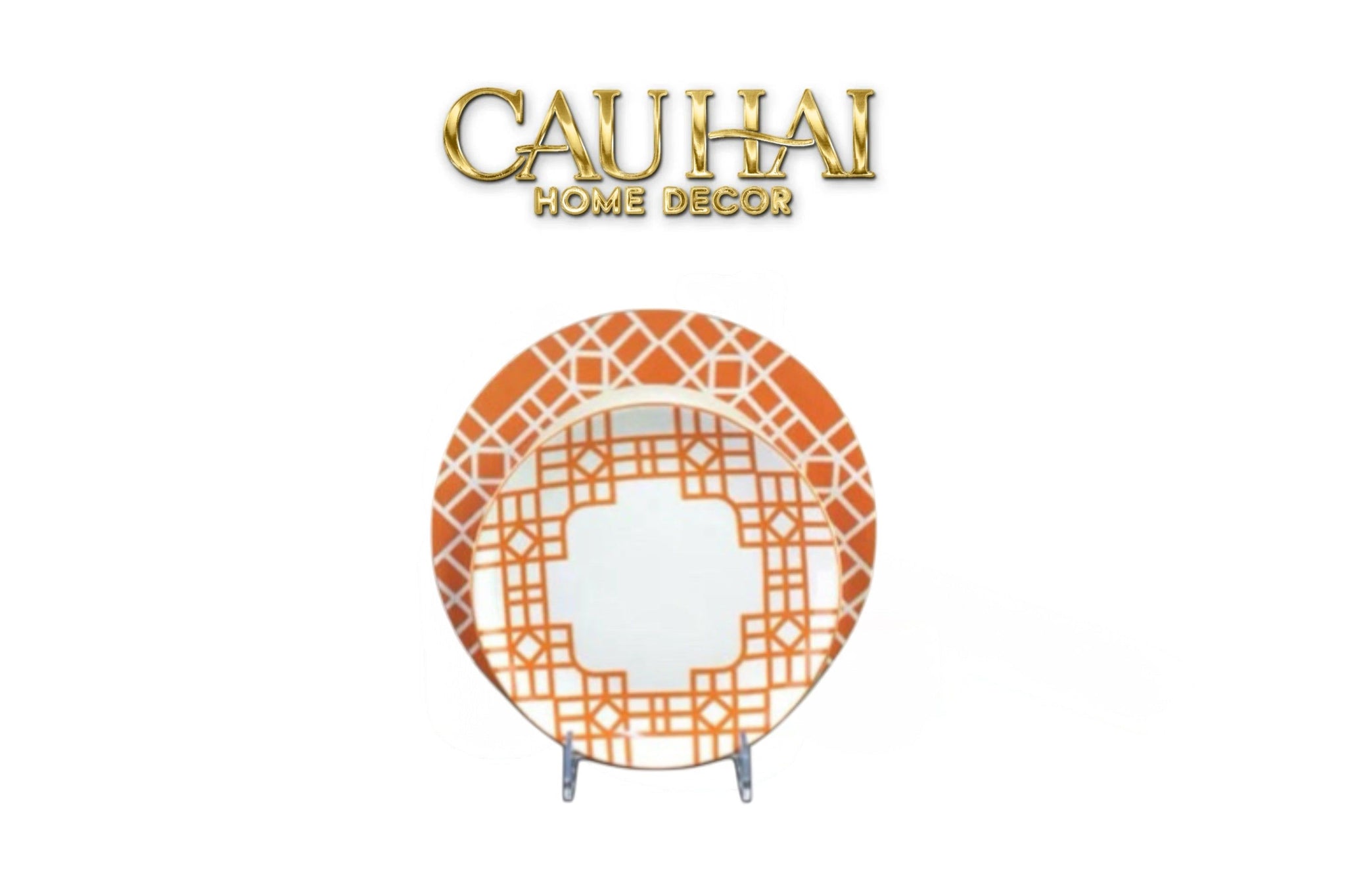 Set Đĩa Dinner Gốm Sứ Lattice Atelier Cognac 2pcs-SET CHÉN DĨA-CẬU HAI HOME DECOR