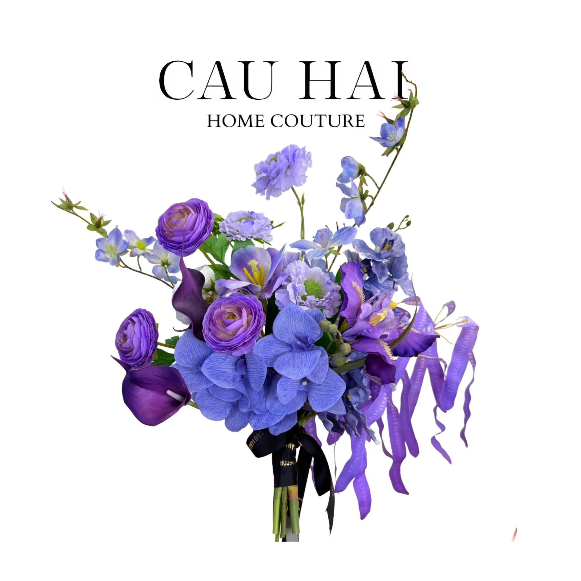 Set Hoa Royal Violet-TƯỢNG TRANG TRÍ-CẬU HAI HOME DECOR