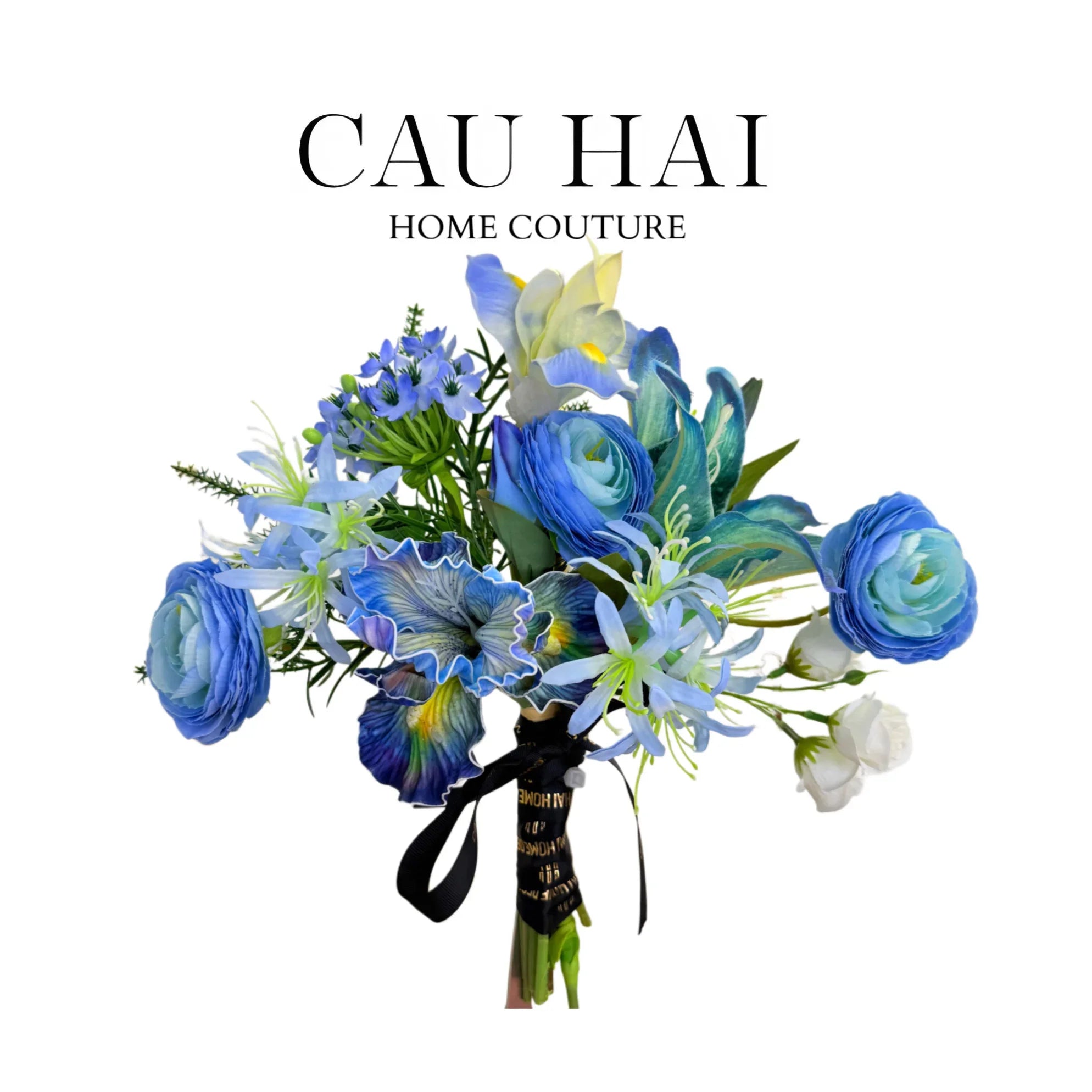 Set Hoa Xanh Lam Celestial Blue-TƯỢNG TRANG TRÍ-CẬU HAI HOME DECOR