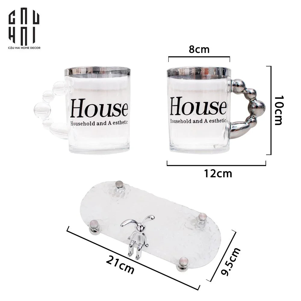 Set Khay Và 2 Ly Morning Bathroom Vanity-KHAY TRANG TRÍ-CẬU HAI HOME DECOR