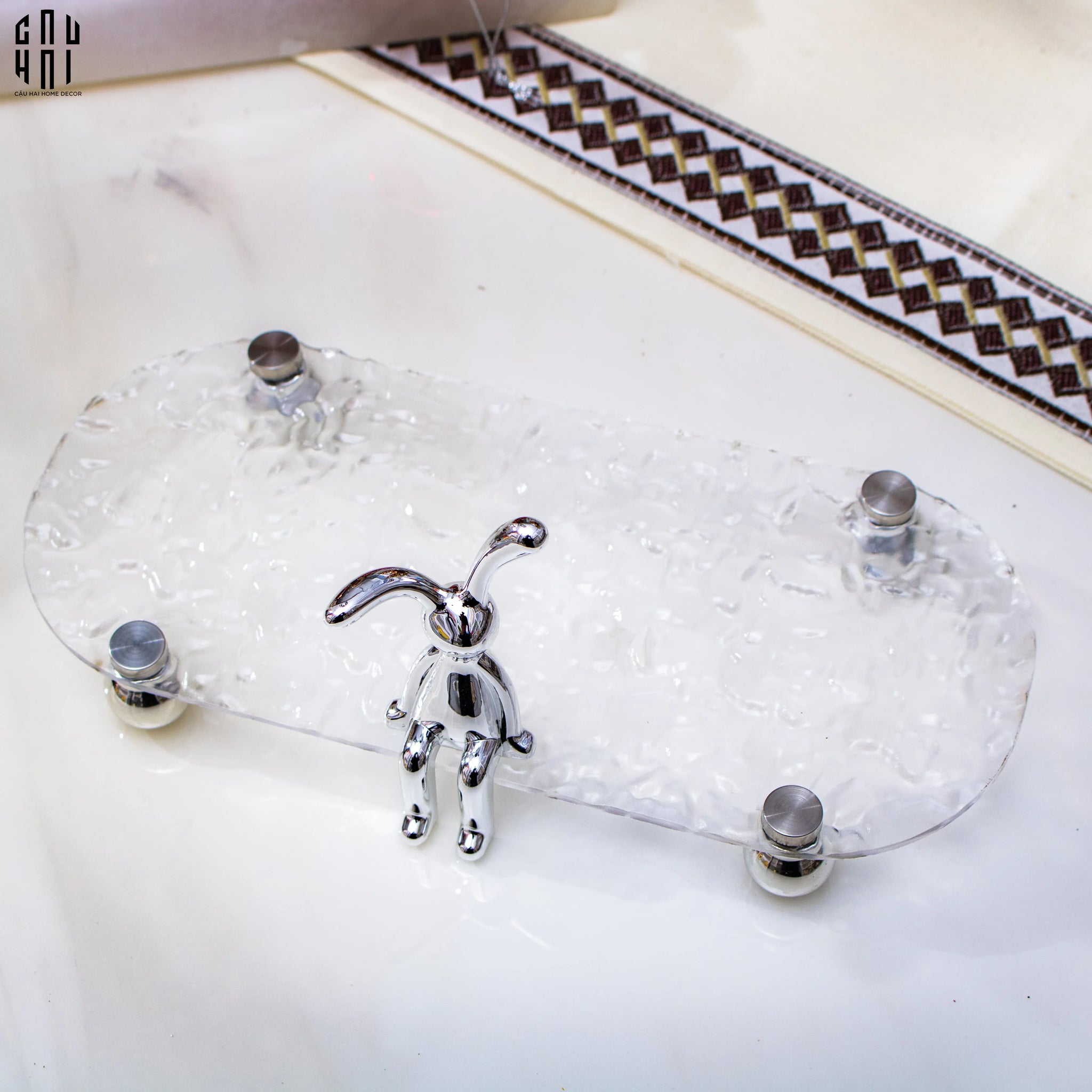 Set Khay Và 2 Ly Morning Bathroom Vanity-KHAY TRANG TRÍ-CẬU HAI HOME DECOR