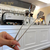 Set Muỗng Dài Thìa Coffee Silver Golden Square Head Coffee Spoon Set 4pcs. 2.2x19.5cm-Dinner Cutlery Set Dao Muỗng Nĩa-CẬU HAI HOME DECOR