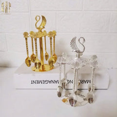 Set Muỗng - Gold Coffee Spoon Swan Carousel 6 Cái-Dinner Cutlery Set Dao Muỗng Nĩa-CẬU HAI HOME DECOR