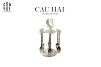 Set Muỗng - Silver Coffee Spoon Swan Carousel 6 Cái-Dinner Cutlery Set Dao Muỗng Nĩa-CẬU HAI HOME DECOR