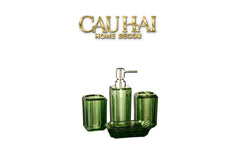 Set Nhà Tắm Acrylic 4 Món Emerald Gemstone Bathroom Vanity Set 4pcs-PHỤ KIỆN NHÀ TẮM-CẬU HAI HOME DECOR
