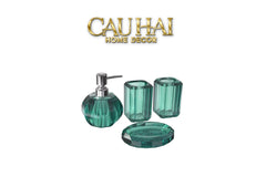 Set Nhà Tắm Acrylic 4 Món Jade Gemstone Bathroom Vanity Set 4pcs-PHỤ KIỆN NHÀ TẮM-CẬU HAI HOME DECOR