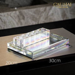 Set Nhà Tắm Pha Lê Pure Cristalleries Cannage Facetté Bathroom Vanity Sets Lọ Bàn Chải 5 Slots-PHỤ KIỆN NHÀ TẮM-CẬU HAI HOME DECOR