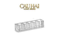 Set Nhà Tắm Pha Lê Pure Cristalleries Cannage Facetté Bathroom Vanity Sets Lọ Bàn Chải 5 Slots-PHỤ KIỆN NHÀ TẮM-CẬU HAI HOME DECOR