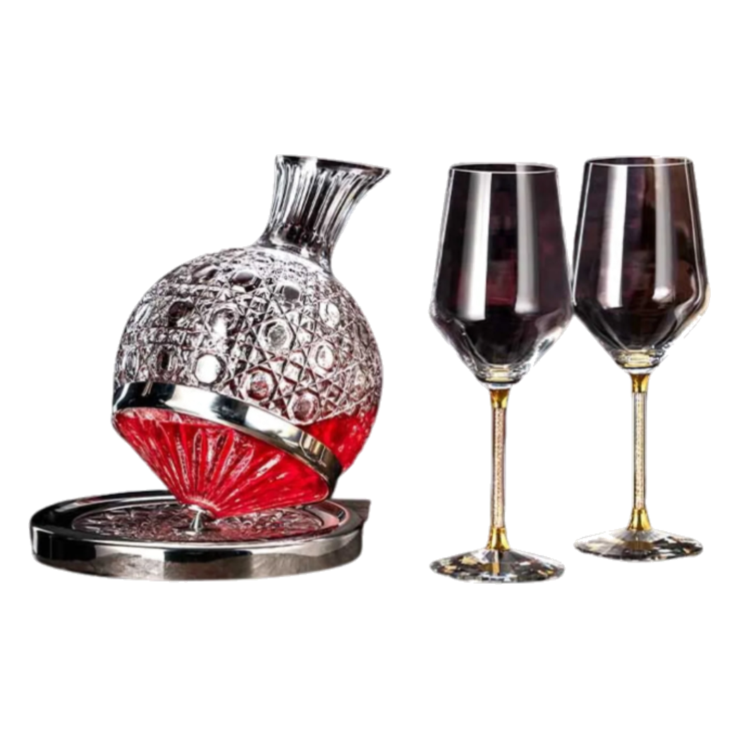 Set Quà Tặng Bình Lắc và 2 Ly Vang Pha Lê Cannage Héritage 3pcs