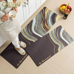 Set Thảm Bếp Da Cao Cấp - Water & Oil Repellent45x75/150 - Saturn Stella-THẢM BẾP-CẬU HAI HOME DECOR