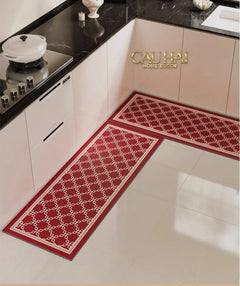 Set Thảm Bếp Micro-Nappa Gen8 45x75/150 Crimson Avalon Trellis-CẬU HAI HOME DECOR