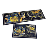 Set Thảm Bếp Microfiber 45x75/150 - Hoa Mẫu Đơn - Golden Pivoine-THẢM BẾP-Đối tác tại Trung Quốc theo từng đơn đặt hàng-CẬU HAI HOME DECOR