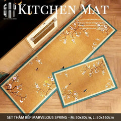 Set Thảm Bếp Microfiber 45x75/150 - Marvelous Spring-THẢM BẾP-CẬU HAI HOME DECOR