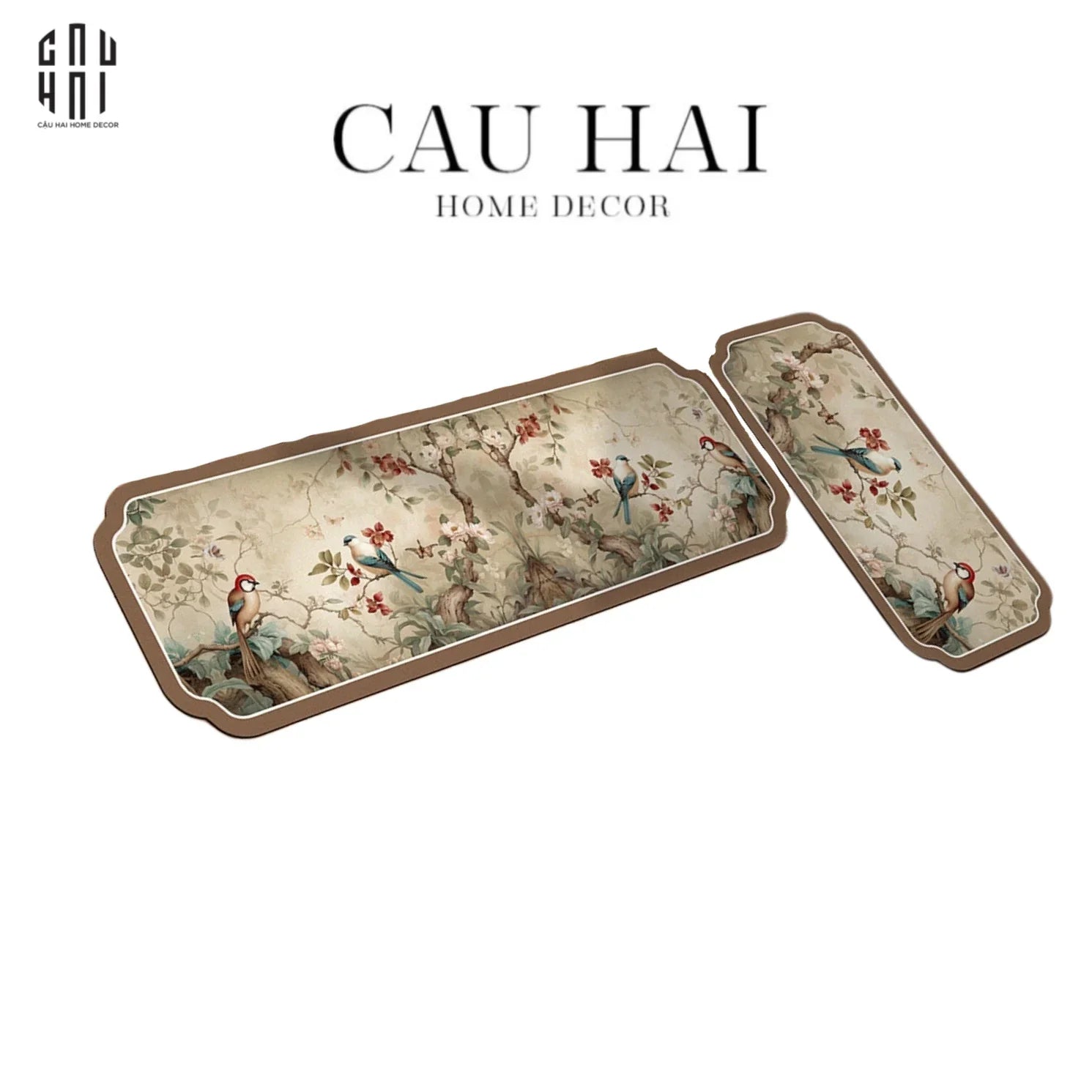 Set Thảm Bếp Microfiber 45x75/150 - Miracle Birds-THẢM BẾP-CẬU HAI HOME DECOR