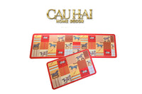 Set Thảm Bếp Microfiber 45x75/150 Patchwork Équestre Crimson Rouge-CẬU HAI HOME DECOR