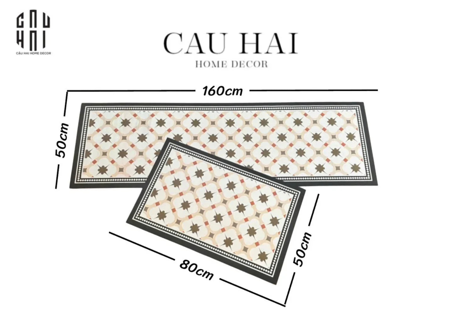 Set Thảm Bếp Microfiber 45x75/160 - Pearl Castle-THẢM BẾP-CẬU HAI HOME DECOR