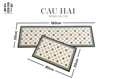 Set Thảm Bếp Microfiber 45x75/160 - Pearl Castle-THẢM BẾP-CẬU HAI HOME DECOR