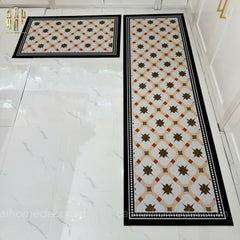 Set Thảm Bếp Microfiber 45x75/160 - Pearl Castle-THẢM BẾP-CẬU HAI HOME DECOR