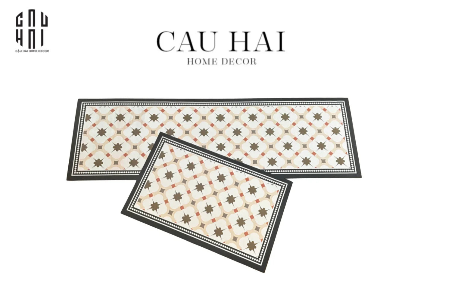 Set Thảm Bếp Microfiber 45x75/160 - Pearl Castle-THẢM BẾP-CẬU HAI HOME DECOR
