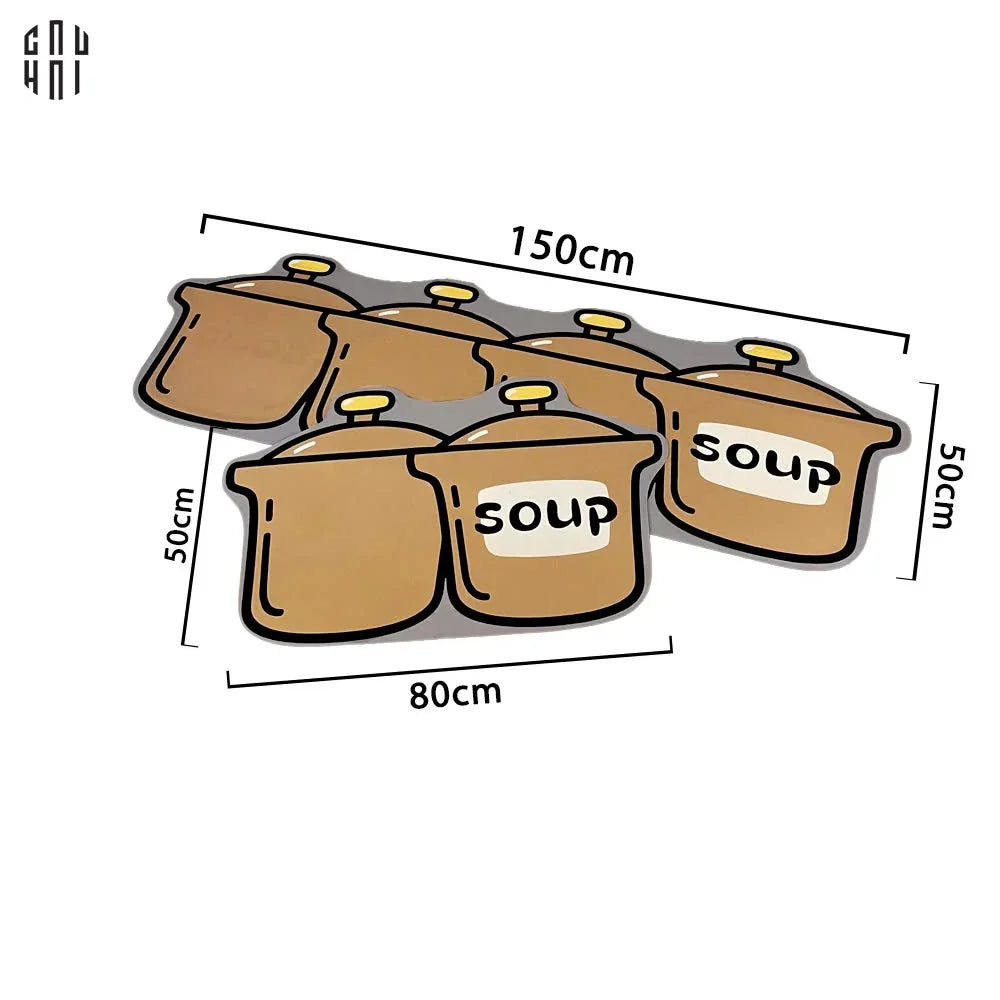 Set Thảm Bếp Microfiber Multi Pot 1M5-THẢM BẾP-CẬU HAI HOME DECOR