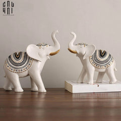 Set Tượng Bạch Tượng Hoàng Gia - White Elephant Atelier-TƯỢNG TRANG TRÍ-CẬU HAI HOME DECOR