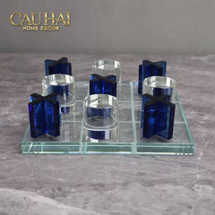 Set Tượng Bàn Cờ Pha Lê XO - Art Cristalleries Chess Board Couture Decoratives Objects 25x25-TƯỢNG TRANG TRÍ-CẬU HAI HOME DECOR