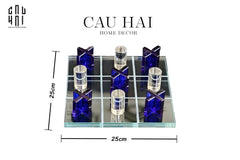 Set Tượng Bàn Cờ Pha Lê XO - Art Cristalleries Chess Board Couture Decoratives Objects 25x25-TƯỢNG TRANG TRÍ-CẬU HAI HOME DECOR
