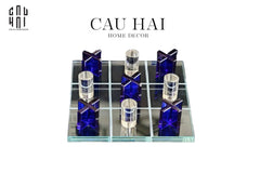 Set Tượng Bàn Cờ Pha Lê XO - Art Cristalleries Chess Board Couture Decoratives Objects 25x25-TƯỢNG TRANG TRÍ-CẬU HAI HOME DECOR
