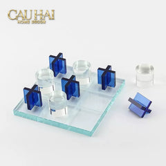 Set Tượng Bàn Cờ Pha Lê XO - Art Cristalleries Chess Board Couture Decoratives Objects 25x25-TƯỢNG TRANG TRÍ-CẬU HAI HOME DECOR