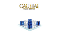 Set Tượng Bàn Cờ Pha Lê XO - Art Cristalleries Chess Board Couture Decoratives Objects 25x25-TƯỢNG TRANG TRÍ-CẬU HAI HOME DECOR
