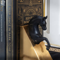 Set Tượng Chặn Sách Đá Marble Trojan Troy Horse Bookend 20x10x15-SÁCH TRANG TRÍ-CẬU HAI HOME DECOR