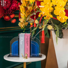 Set Tượng Chặn Sách Pha Lê Cristalleries Blue Gates Bookend 22x11x12-SÁCH TRANG TRÍ-CẬU HAI HOME DECOR