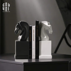 Set Tượng Chặn Sách Réflexion Cavalliere 7x9x15-TƯỢNG TRANG TRÍ-CẬU HAI HOME DECOR