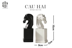 Set Tượng Chặn Sách Réflexion Cavalliere 7x9x15-TƯỢNG TRANG TRÍ-CẬU HAI HOME DECOR
