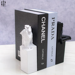 Set Tượng Chặn Sách Trang Trí Black & White Statues 6x18-SÁCH TRANG TRÍ-CẬU HAI HOME DECOR
