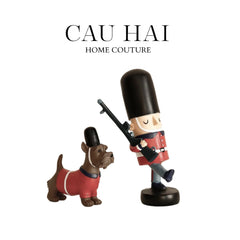 Set Tượng Lính Gác Hoàng Gia Royal Guards Puppy-TƯỢNG TRANG TRÍ-CẬU HAI HOME DECOR