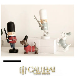 Set Tượng Lính Gác Hoàng Gia Royal Guards Puppy-TƯỢNG TRANG TRÍ-CẬU HAI HOME DECOR