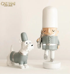 Set Tượng Lính Gác Hoàng Gia Royal Guards Puppy-TƯỢNG TRANG TRÍ-CẬU HAI HOME DECOR