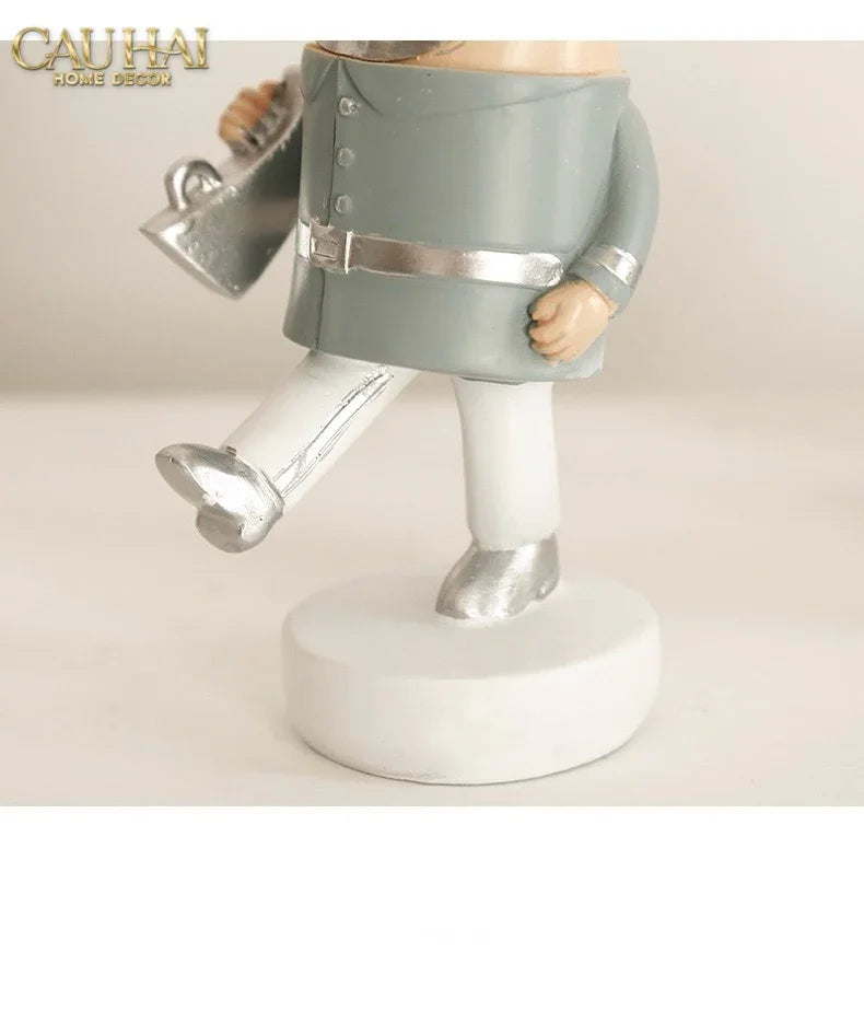 Set Tượng Lính Gác Hoàng Gia Royal Guards Puppy-TƯỢNG TRANG TRÍ-CẬU HAI HOME DECOR