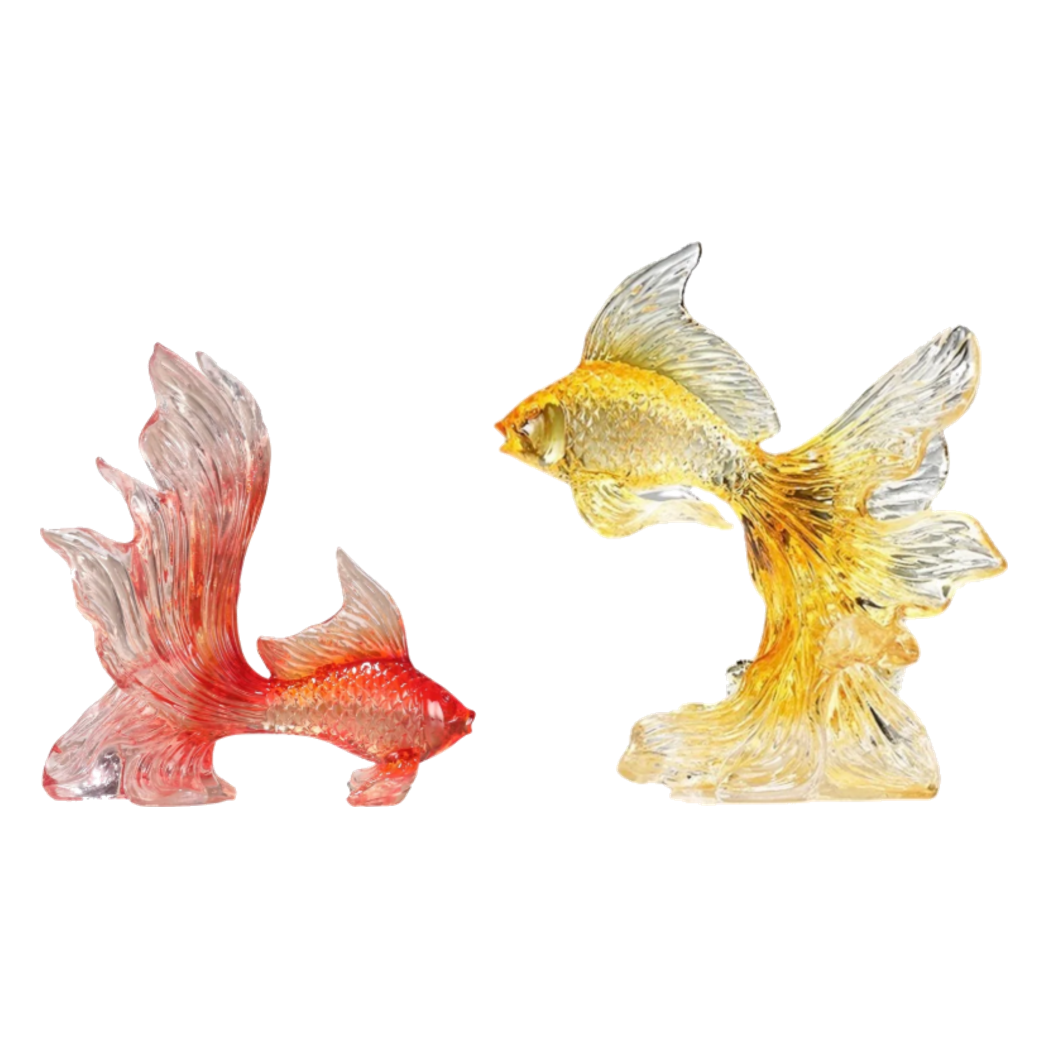 Set Tượng Resin Song Ngư Vượng Phát – Rubis Élégance
