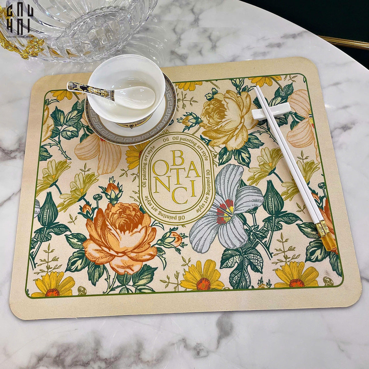 Tấm Lót Microfiber Flower Lovers B 30X40-Hoa Lụa-Đối tác tại Trung Quốc theo từng đơn đặt hàng-CẬU HAI HOME DECOR