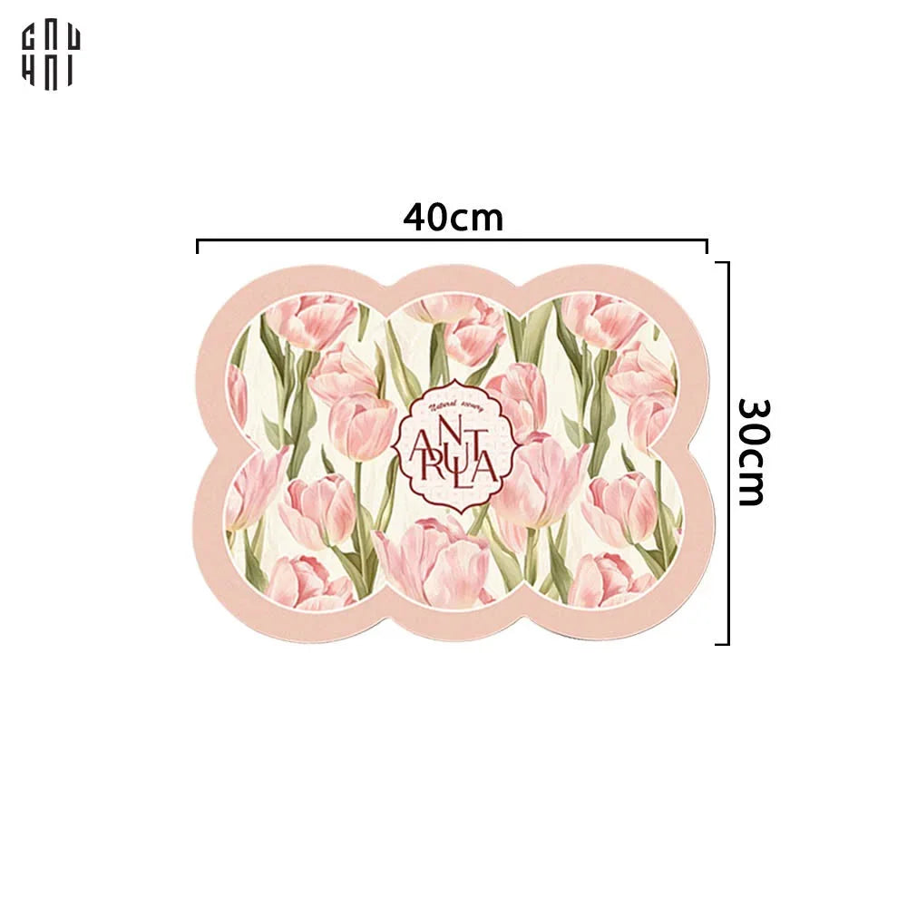 Tấm Lót Microfiber Natural Pinky 30X40-TẤM LÓT BÀN ĂN-CẬU HAI HOME DECOR
