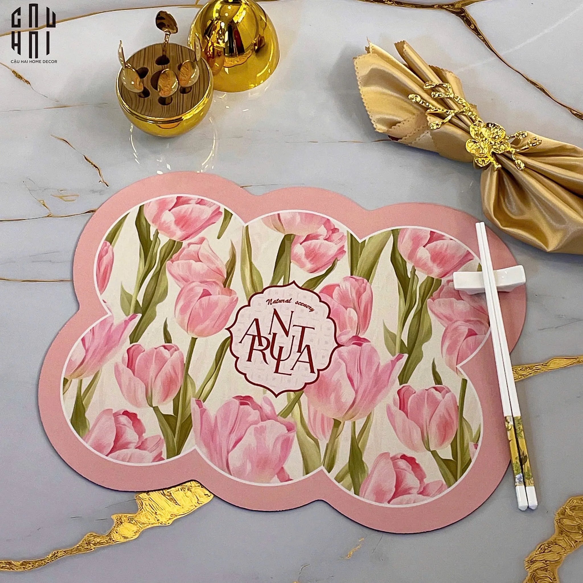 Tấm Lót Microfiber Natural Pinky 30X40-TẤM LÓT BÀN ĂN-CẬU HAI HOME DECOR