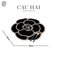 Tấm Lót Microfiber Noir Rose-TẤM LÓT BÀN ĂN-CẬU HAI HOME DECOR