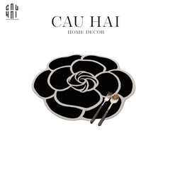 Tấm Lót Microfiber Noir Rose-TẤM LÓT BÀN ĂN-CẬU HAI HOME DECOR