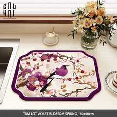 Tấm Lót Microfiber Violet Blossom Spring 30X40Cm-TẤM LÓT BÀN ĂN-CẬU HAI HOME DECOR