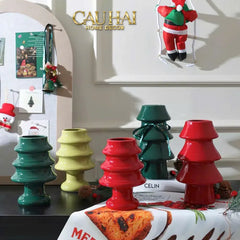 Tết Couture - Bình Hoa Christmas Mistletoe Pine Tree Vase Up-BÌNH HOA-CẬU HAI HOME DECOR