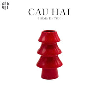 Tết Couture - Bình Hoa Christmas Mistletoe Pine Tree Vase Up-BÌNH HOA-CẬU HAI HOME DECOR